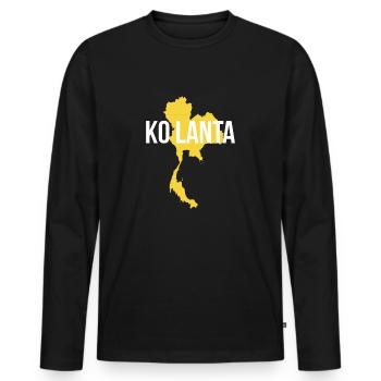 Ko Lanta Thaïlande Koh Lanta Souvenir - T-shirt manches longues Premium bio Homme - noir - Devant - Nico (187cm)