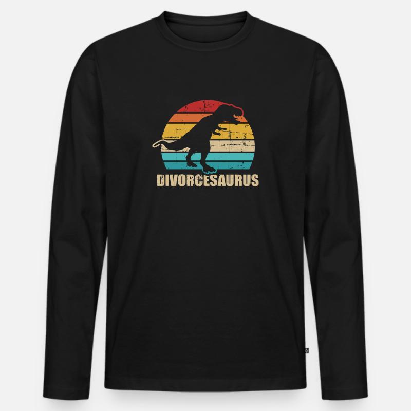 Scheidung - Männer Premium Bio Langarmshirt - Schwarz