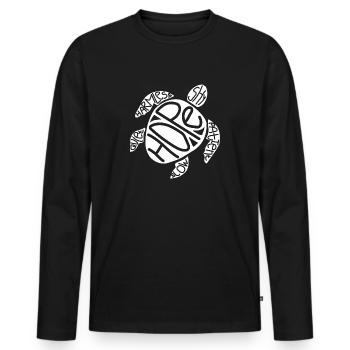 Awesome Protect The Turtle Marine Biologist Tee - Männer Premium Bio Langarmshirt - Schwarz - Vorne - Nico (187cm)