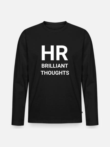 HR Brilliant Thoughts - Men's Premium Organic Long Sleeve Shirt - black