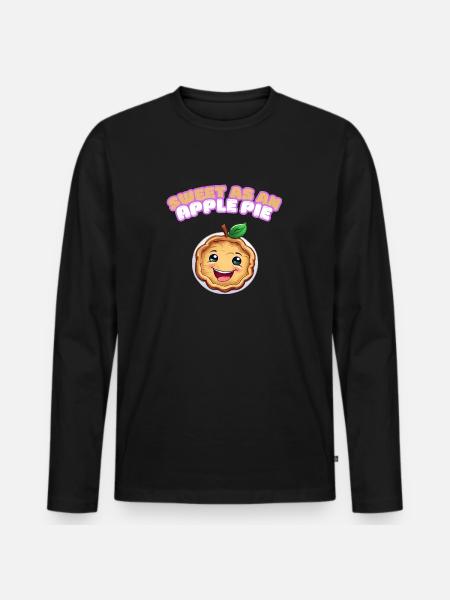 Rich Apple Pie Recipe - Men's Premium Organic Long Sleeve Shirt - black