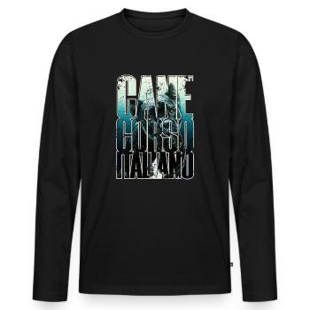 Cane Corso Italiano - Männer Premium Bio Langarmshirt - Schwarz - Vorne - Nico (187cm)