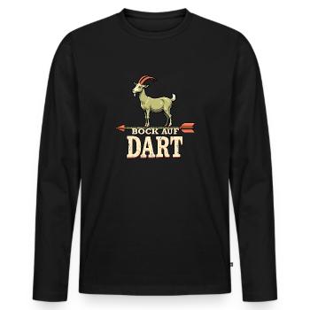 Fléchettes Bock auf Dart Geschenk Spruch für Dartspiele - T-shirt manches longues Premium bio Homme - noir - Devant - Nico (187cm)