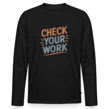 Mathematik leicht gemacht - Männer Premium Bio Langarmshirt - Schwarz - Vorne - Nico (187cm)
