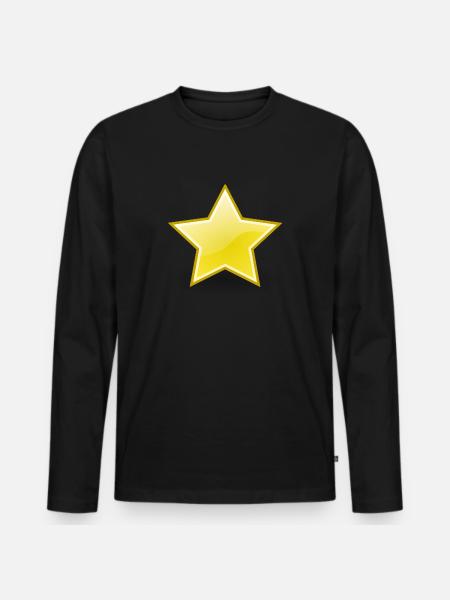 étoile 35289 - T-shirt manches longues Premium bio Homme - noir