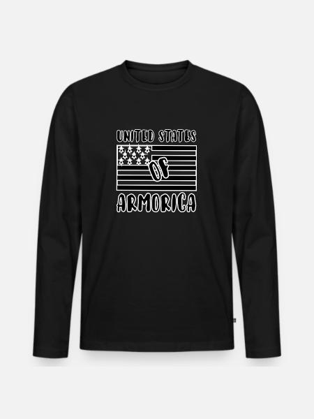 United States of Armorica - Men's Premium Organic Long Sleeve Shirt - black