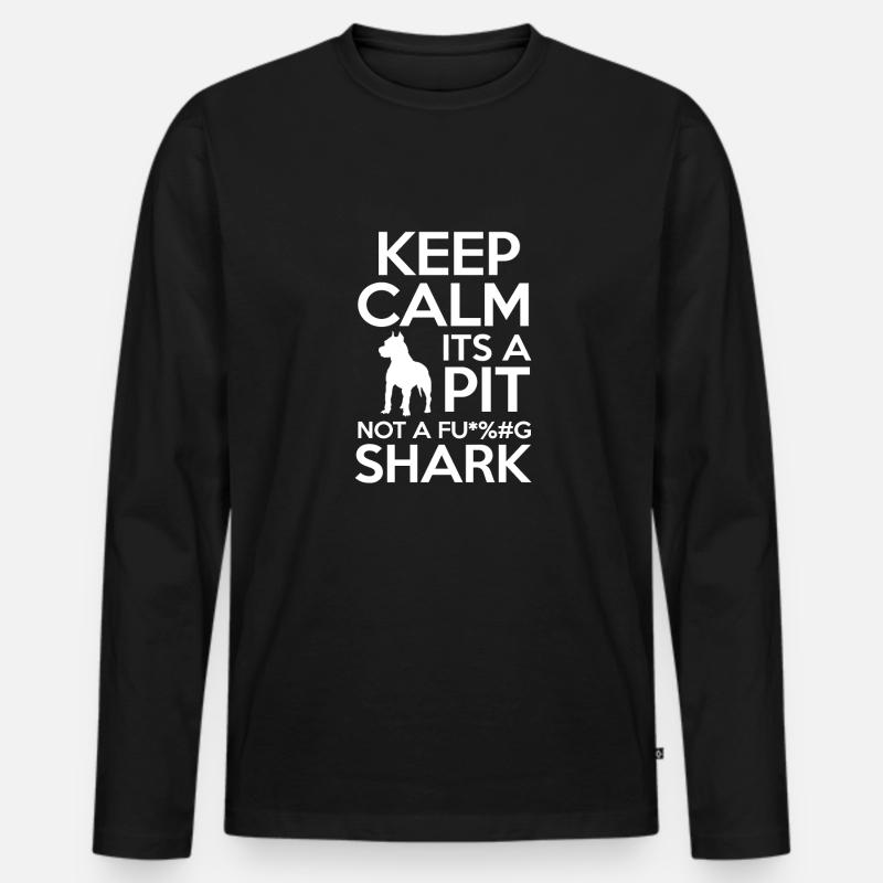 PIT BULL - Männer Premium Bio Langarmshirt - Schwarz