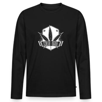 Schillah - Highlife Blanc 02 - T-shirt manches longues Premium bio Homme - noir - Devant - Nico (187cm)