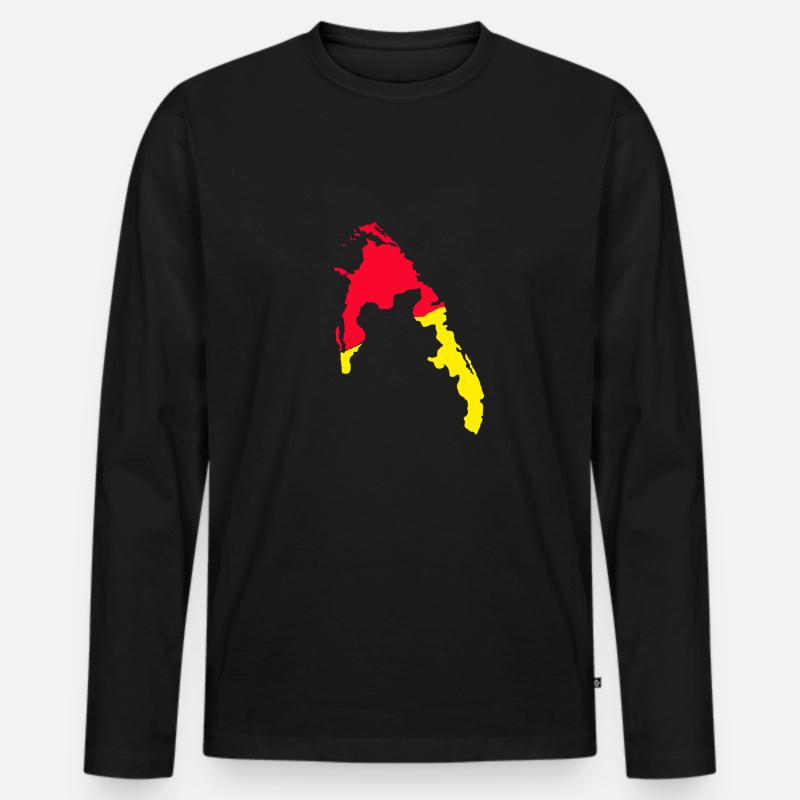 eemap.png - Männer Premium Bio Langarmshirt - Schwarz
