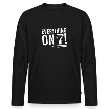 Lucky Number Lucky Have Favorite Number Gift - Men's Premium Organic Long Sleeve Shirt - black - Front - Nico (187cm)