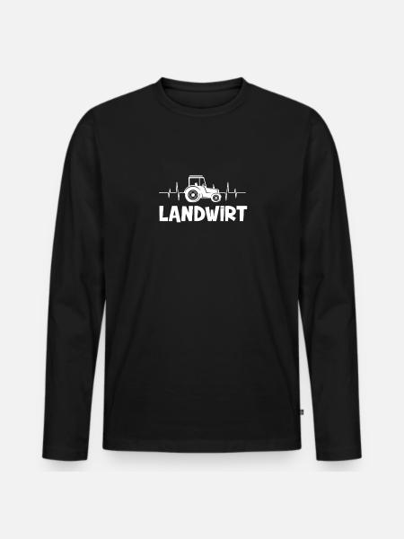 farmer - Men's Premium Organic Long Sleeve Shirt - black