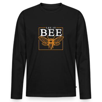 Let It Bee Beekeeper Cadeau Apiculteur - T-shirt manches longues Premium bio Homme - noir - Devant - Nico (187cm)