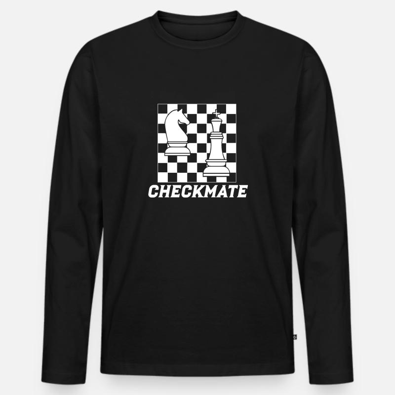 Schach - Männer Premium Bio Langarmshirt - Schwarz