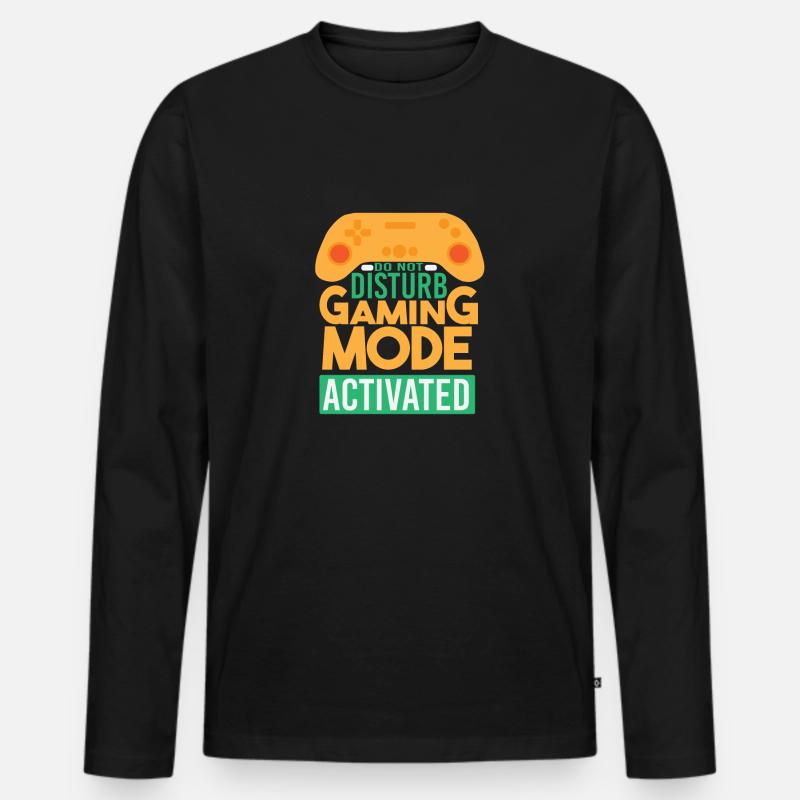 Gaming Mode - Männer Premium Bio Langarmshirt - Schwarz
