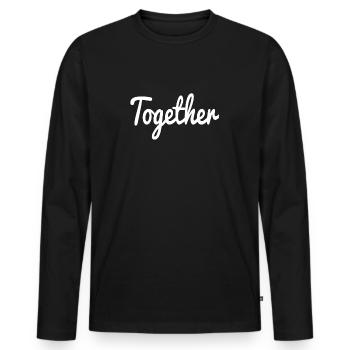 Together forever la paire parfaite Tshirt white - T-shirt manches longues Premium bio Homme - noir - Devant - Nico (187cm)