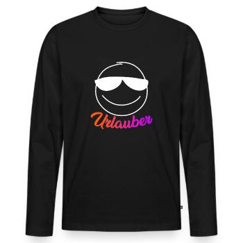 Vacationers vacation holidays - Men's Premium Organic Long Sleeve Shirt - black - Front - Nico (187cm)