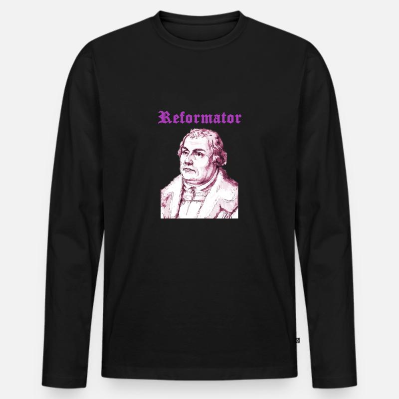 Reformator - Männer Premium Bio Langarmshirt - Schwarz