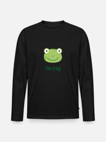 The frog - Männer Premium Bio Langarmshirt - Schwarz