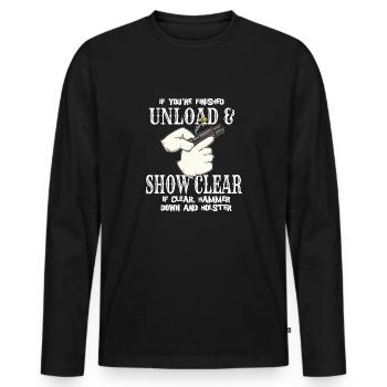 Schießen Pistole Entladen Geschoss Schusswaffe - Männer Premium Bio Langarmshirt - Schwarz - Vorne - Nico (187cm)