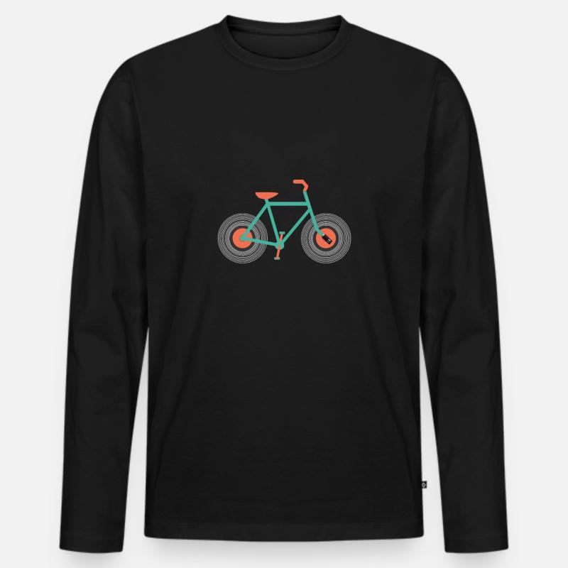Riding Vinyl v2 - Männer Premium Bio Langarmshirt - Schwarz