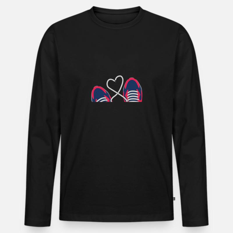Love running v2 - Männer Premium Bio Langarmshirt - Schwarz
