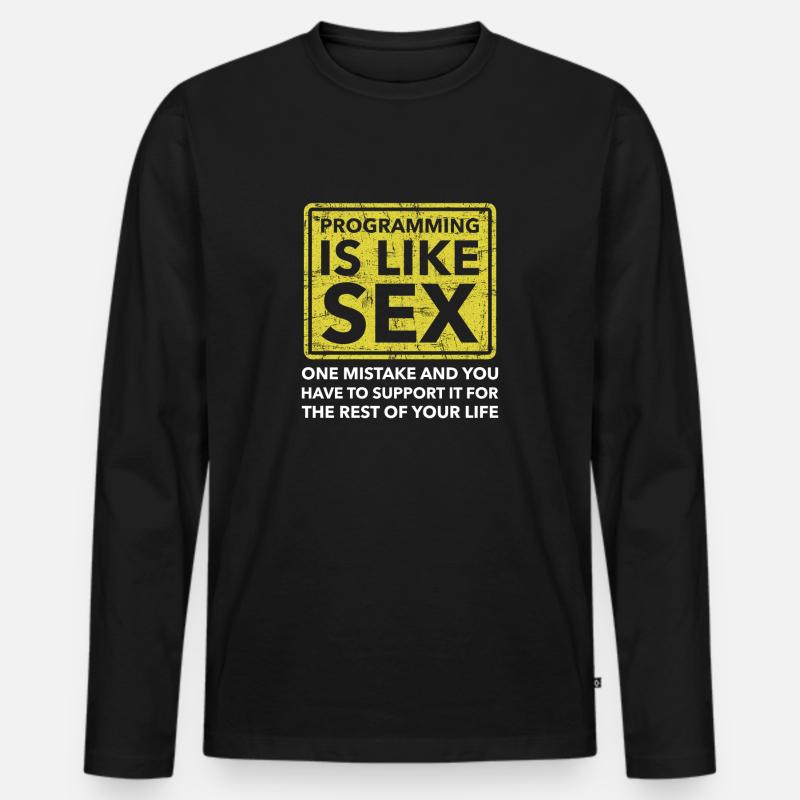 Programmierer - Männer Premium Bio Langarmshirt - Schwarz