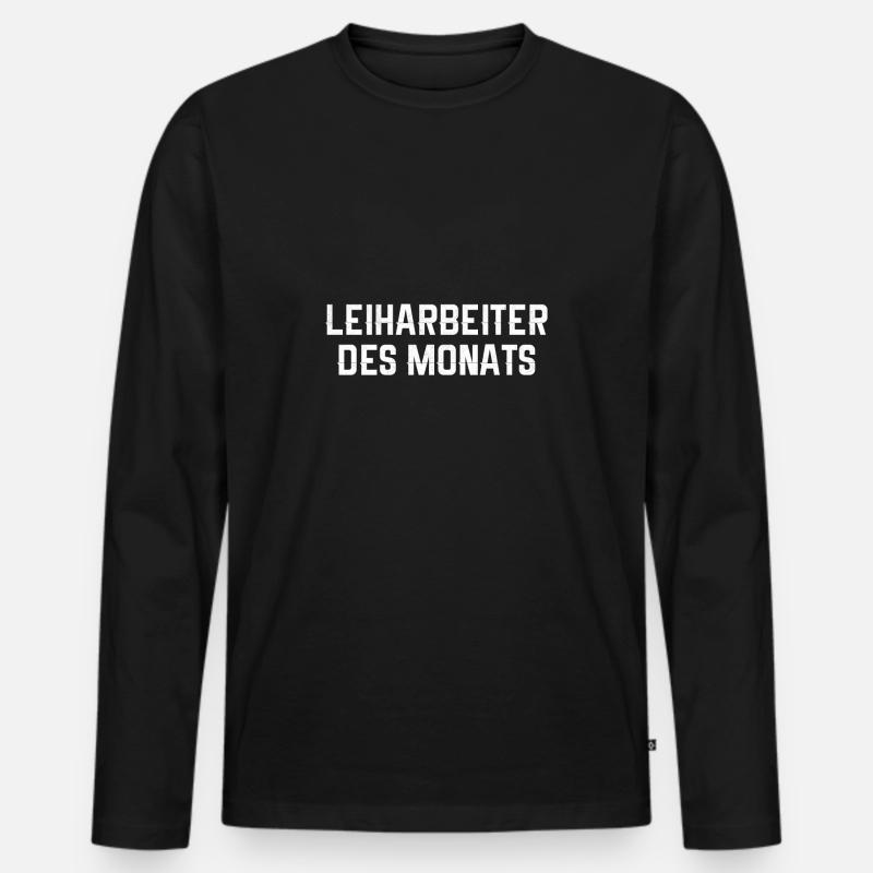 Leiharbeiter des Monats - Männer Premium Bio Langarmshirt - Schwarz