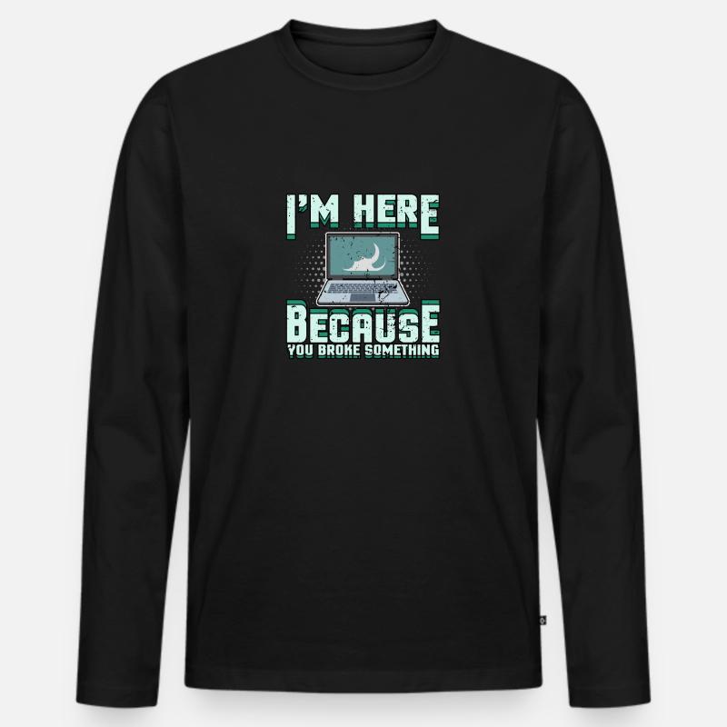 Informatiker - Männer Premium Bio Langarmshirt - Schwarz