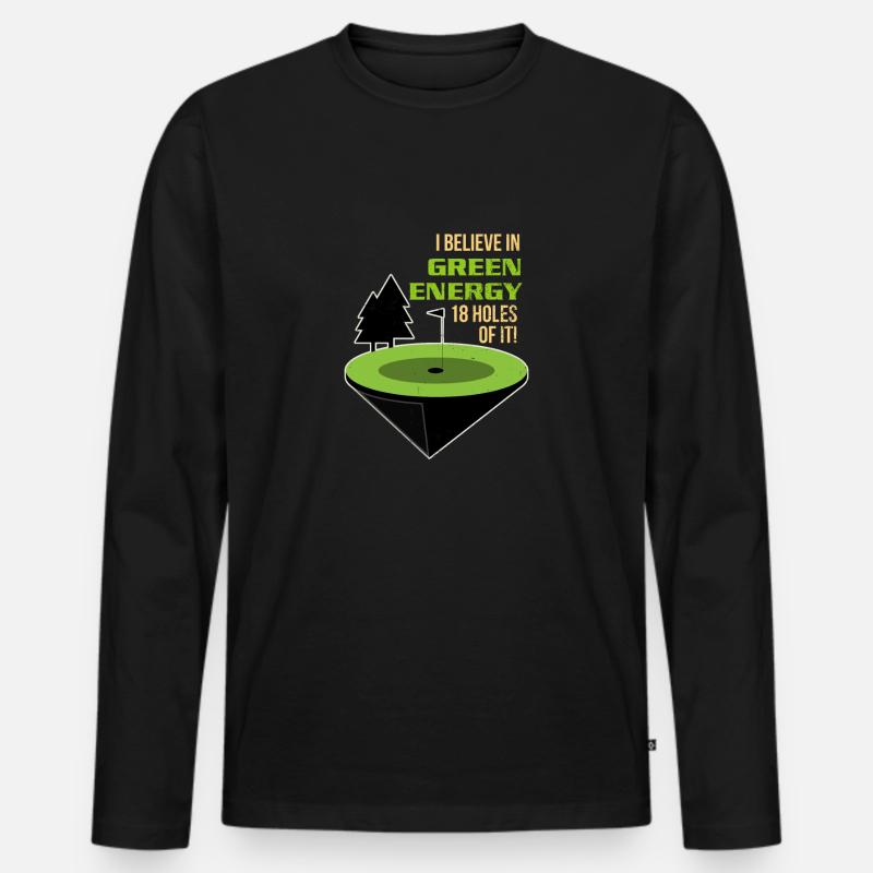 Golf Golf - Männer Premium Bio Langarmshirt - Schwarz