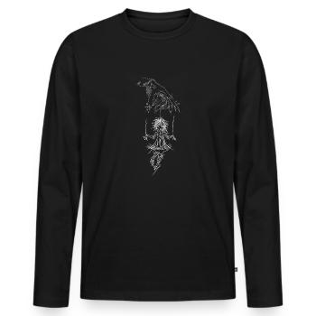 Marionette - Männer Premium Bio Langarmshirt - Schwarz - Vorne - Nico (187cm)