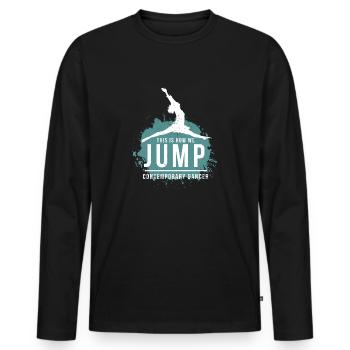Dancing Contemporary Dance Dance Ausdurckstanz - Men's Premium Organic Long Sleeve Shirt - black - Front - Nico (187cm)