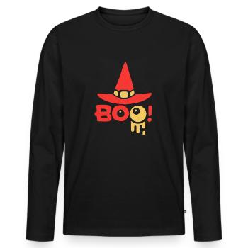 Halloween - Men's Premium Organic Long Sleeve Shirt - black - Front - Nico (187cm)
