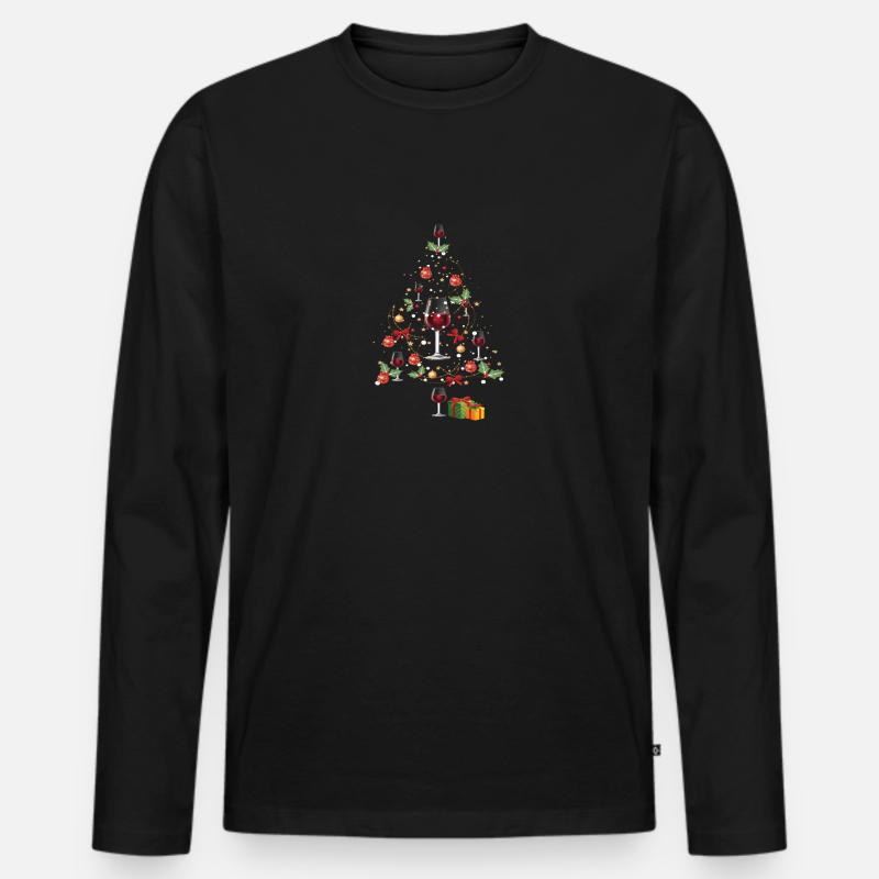 Weihnachten - Männer Premium Bio Langarmshirt - Schwarz