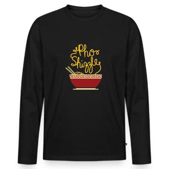 Soupe aux nouilles au Vietnam Restaurant Asia - T-shirt manches longues Premium bio Homme - noir - Devant - Nico (187cm)