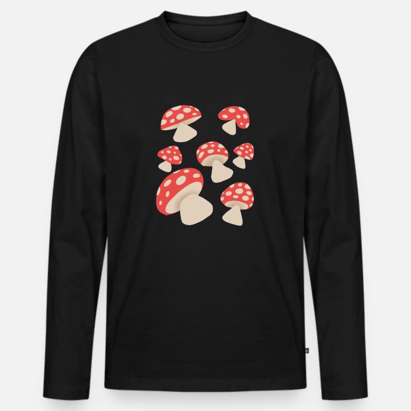 toadstools - Men's Premium Organic Long Sleeve Shirt - black