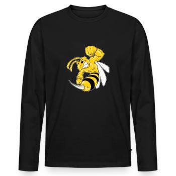 Cadeau de musculation guêpe abeille hornet - T-shirt manches longues Premium bio Homme - noir - Devant - Nico (187cm)