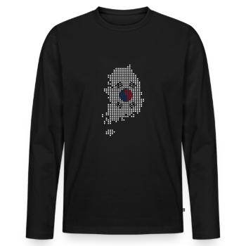 North Korea South Korea Asia flag flag - Men's Premium Organic Long Sleeve Shirt - black - Front - Nico (187cm)