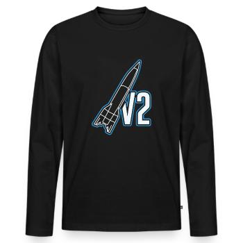 V2 fusée Aggregat 4 Magie De l’Espace Cadeau - T-shirt manches longues Premium bio Homme - noir - Devant - Nico (187cm)