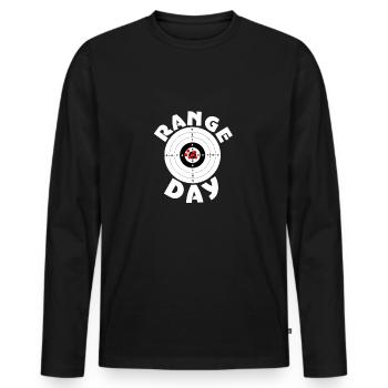 Schießsport Fadenkreuz Shirt Geschenk Schießstand - Männer Premium Bio Langarmshirt - Schwarz - Vorne - Nico (187cm)