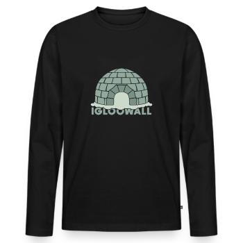 Cadeau Igloo Eskimo Snow House Snow - T-shirt manches longues Premium bio Homme - noir - Devant - Nico (187cm)