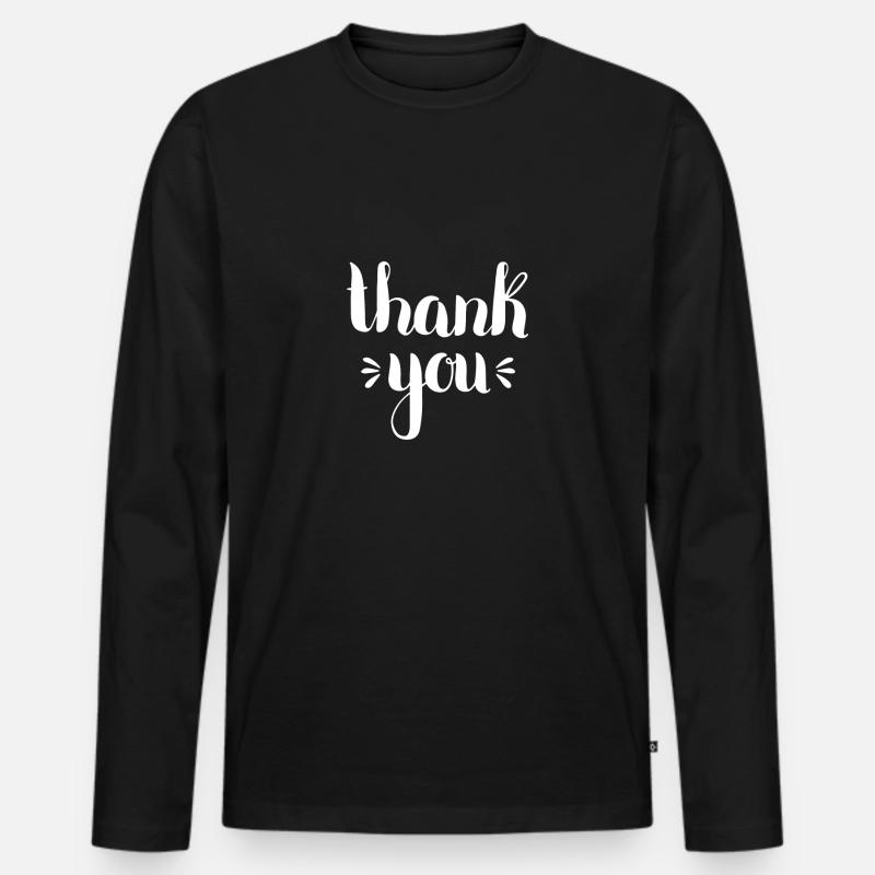 DANKE - Männer Premium Bio Langarmshirt - Schwarz