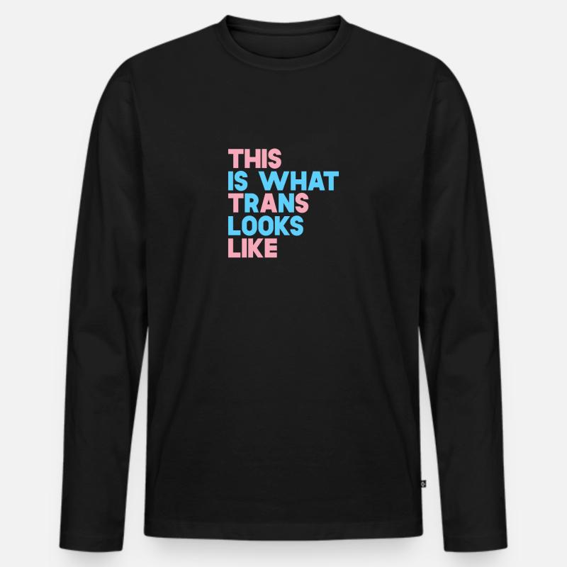 So sieht Trans aus - Männer Premium Bio Langarmshirt - Schwarz