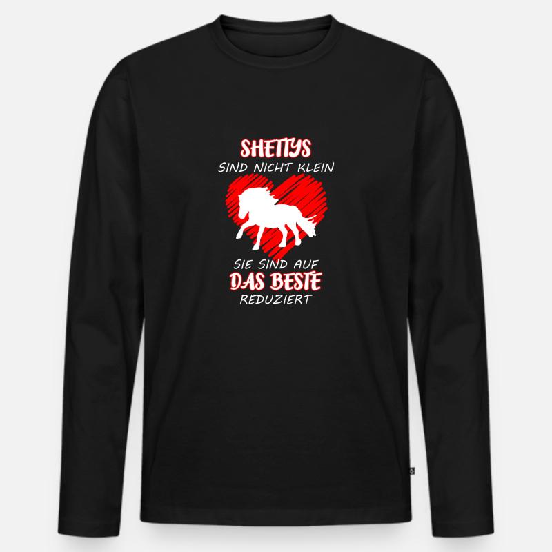 Shettys sind nicht klein - Männer Premium Bio Langarmshirt - Schwarz
