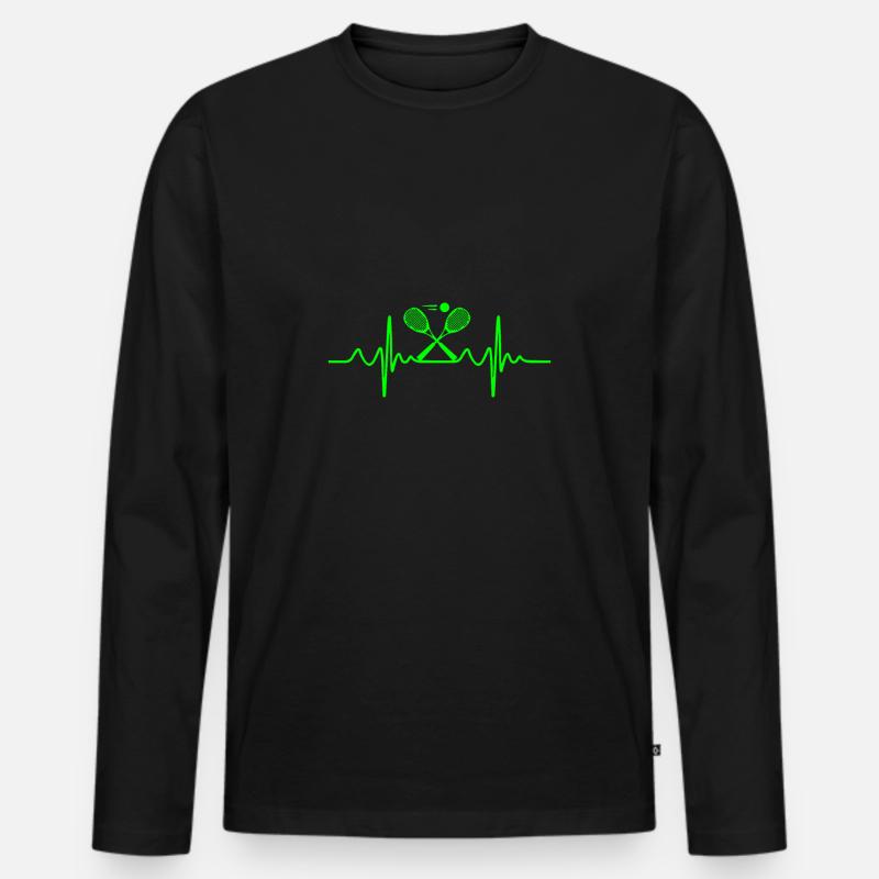 Squash - Männer Premium Bio Langarmshirt - Schwarz