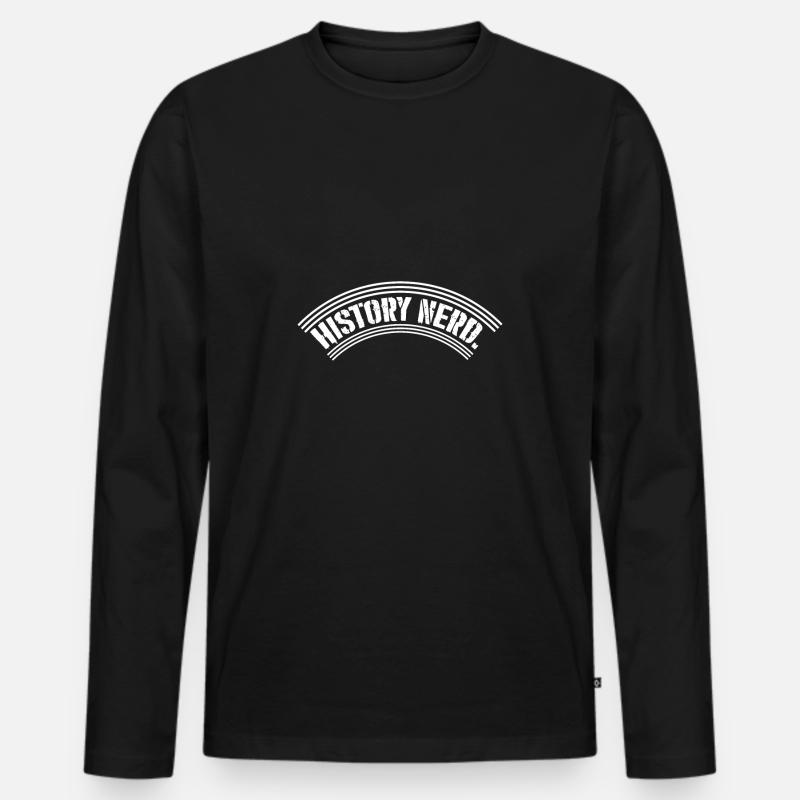 Geschichte - Männer Premium Bio Langarmshirt - Schwarz