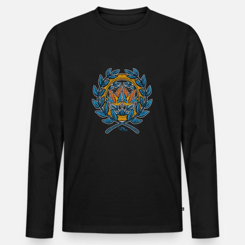 masamune - Männer Premium Bio Langarmshirt - Schwarz
