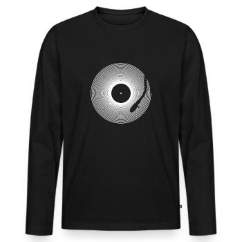 Vinyl Record Hi-Fi Vinylist Schallplatte - Männer Premium Bio Langarmshirt - Schwarz - Vorne - Nico (187cm)
