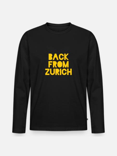 Zürich Zurich - Men's Premium Organic Long Sleeve Shirt - black