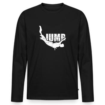 Bungee Jumping - Männer Premium Bio Langarmshirt - Schwarz - Vorne - Nico (187cm)