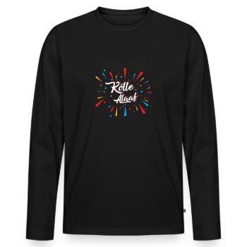 Koelle Alaaf, carnaval de Cologne - un culte - T-shirt manches longues Premium bio Homme - noir - Devant - Nico (187cm)